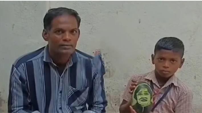 தர்பூசணியில் அப்துல் கலாம் முகம்! அரசு பள்ளி மாணவரின் கலைத்திறன் வைரல்!