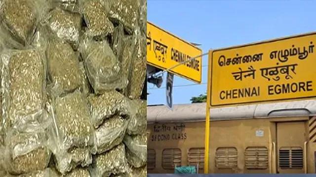 சென்னை எழும்பூர் ரயில் நிலையத்தில் 3.5 கிலோ கஞ்சா பறிமுதல்!