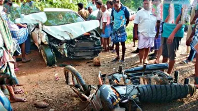 மணப்பாறை அருகே கோர விபத்து! கார் நிலைதடுமாறி சாலையோரம் பாய்ந்ததில் பள்ளி சிறுவன் பலி – 3 பேர் படுகாயம்!