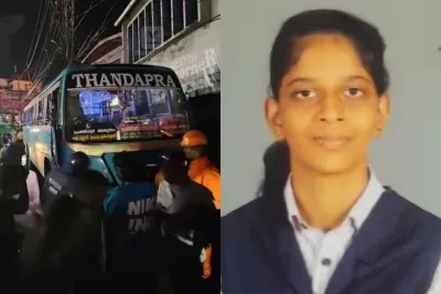 தனியார் பேருந்து மோதி இளம்பெண் பரிதாப பலி!..