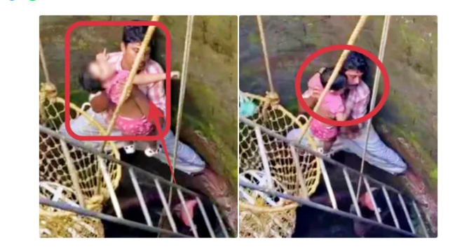 குழந்தையை காப்பாற்ற கிணற்றில் குதித்த தந்தை.. பத்திரமாக மீட்பு..!!