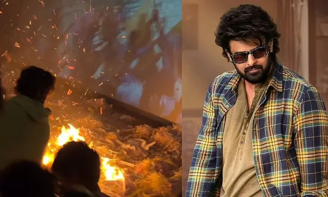 பிரபாஸ் படத்திற்கு ஆரத்தி எடுத்தபோது தியேட்டரில் தீ விபத்து..!!