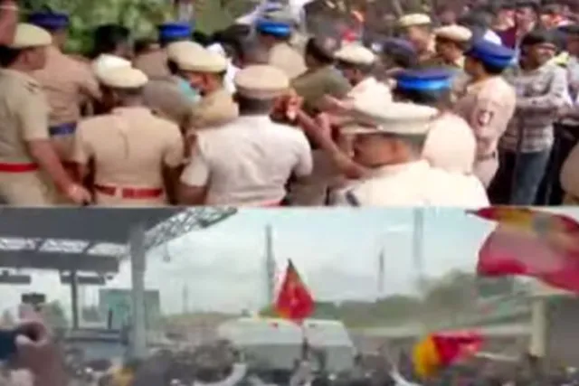 விஜய் நிகழ்ச்சியில் தொண்டர்கள் அத்துமீற முயற்சி..!!