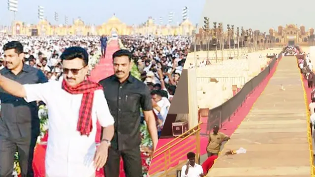 திமுக மாநில மாநாட்டில் ‘ரேம்ப் வாக்’ செய்யும் முதலமைச்சர் ஸ்டாலின்..!!