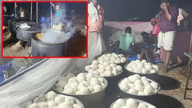 நத்தம் கோயிலில் வினோத வழிபாடு..!! 101 ஆடுகள் பலியிட்டு உருண்டை சோறு விருந்து..!!